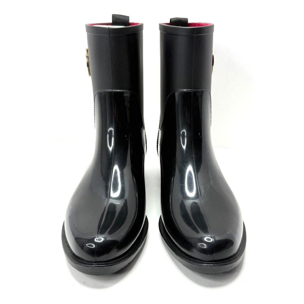 Tommy Hilfiger Women's Kippa Pull-On Rain Boots Black Size 8M NWT/BOX
